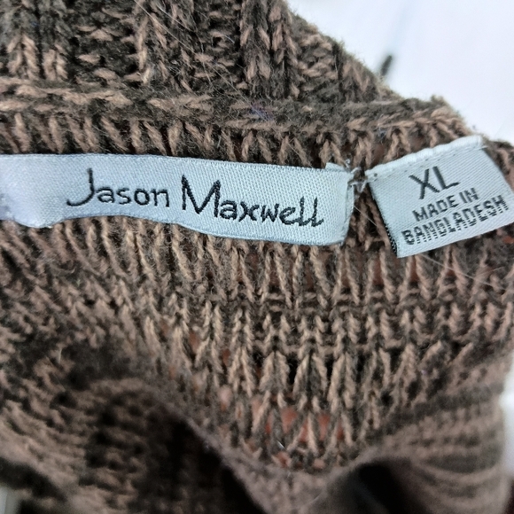 Coatigan Cozy Multi Brown Knit Ribbed Fall Winter Wrap Cabincore Duster‎ Sweater - Picture 2 of 7